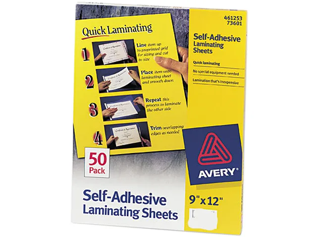 Avery Avery 73601 Self-Adhesive Laminating Sheets 9 x 12 50 pk — снимка на продукта