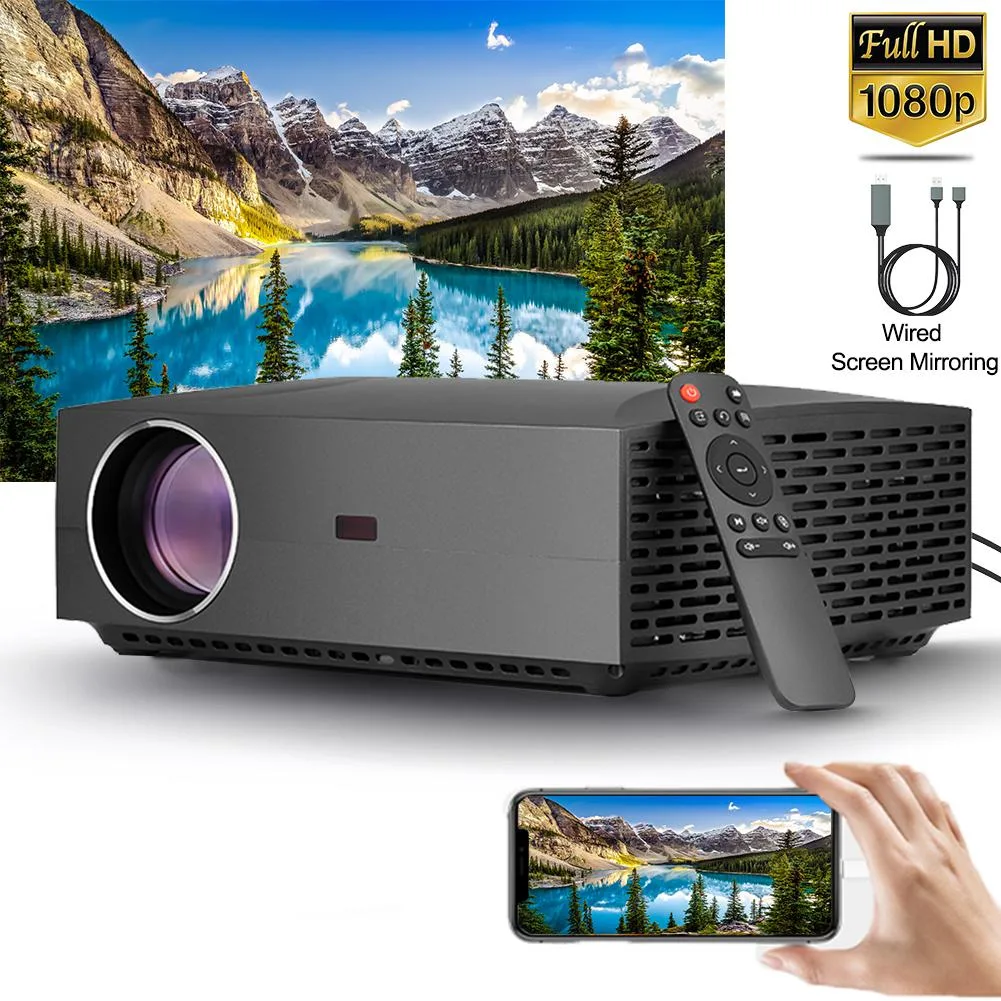FLZEN FLZEN F30 1080p 4200 lumen home theater projector — product photo