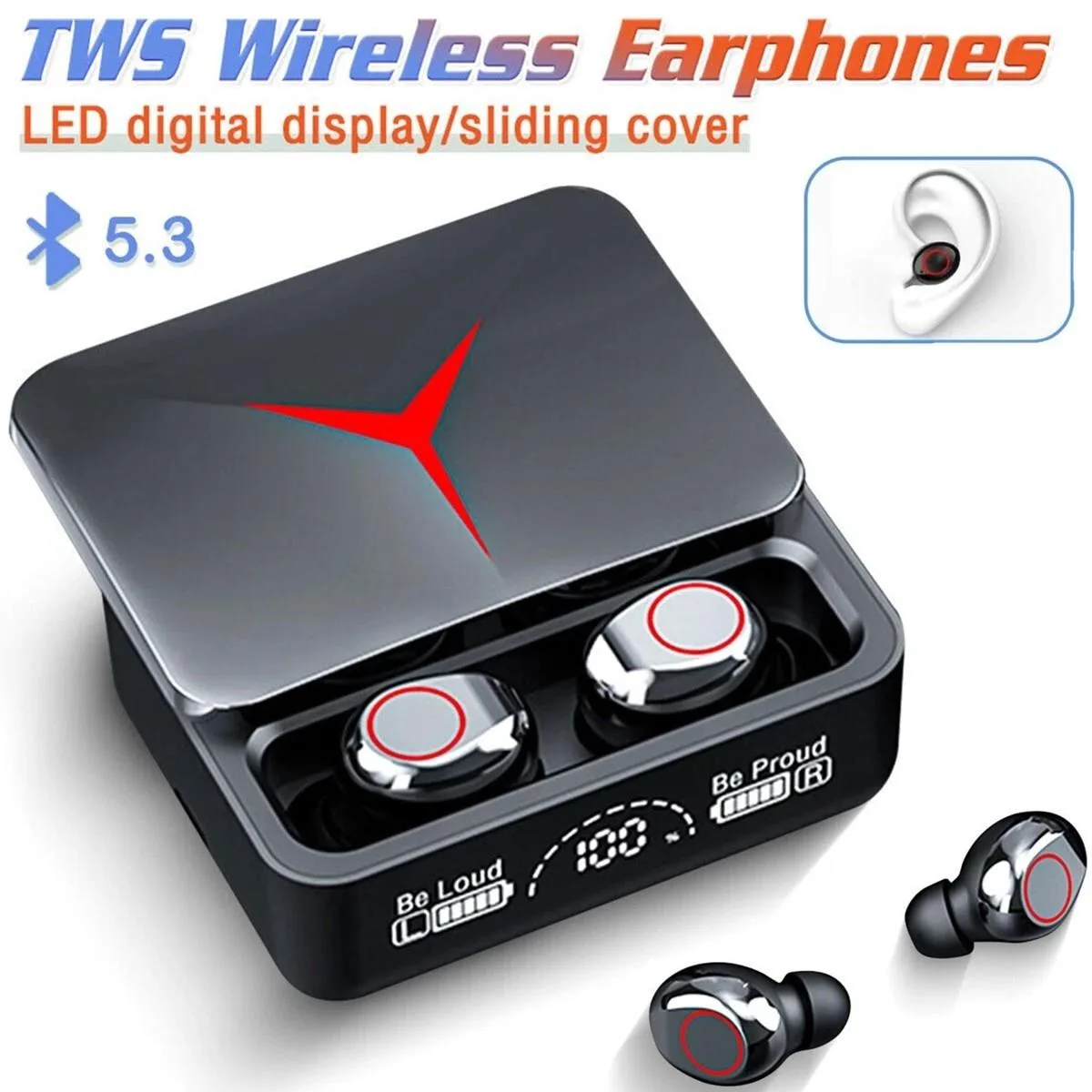 RAYBESTOS UNBRANDED RAYBESTOS UNBRANDED TWS Wireless Earbuds Bluetooth 5.3 Power Bank — product photo