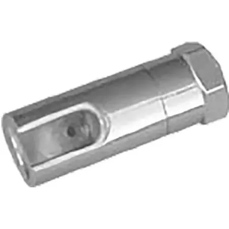 Grey metal right-angle grease coupler with 1/8 NPT threads and polyurethane seal