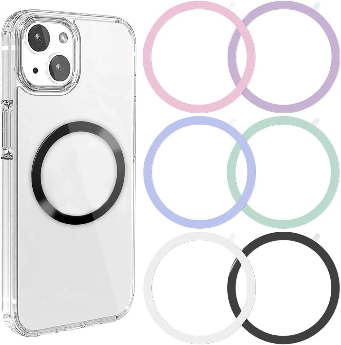 Luisport Luisport 6-Color MagSafe Metal Ring Set 0.5mm 46mm 56mm — product photo