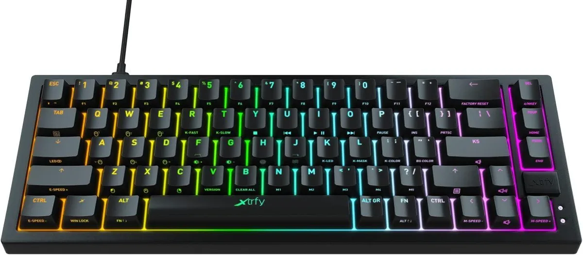 xtrfy xtrfy K5 65% Compact Gaming Keyboard Red Switch Black — product photo