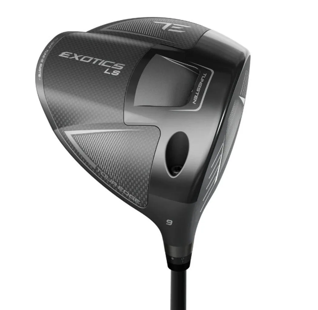 Tour Edge Exotics LS 2025 driver, 10.5° loft, regular flex, 45.5" graphite shaft, black finish