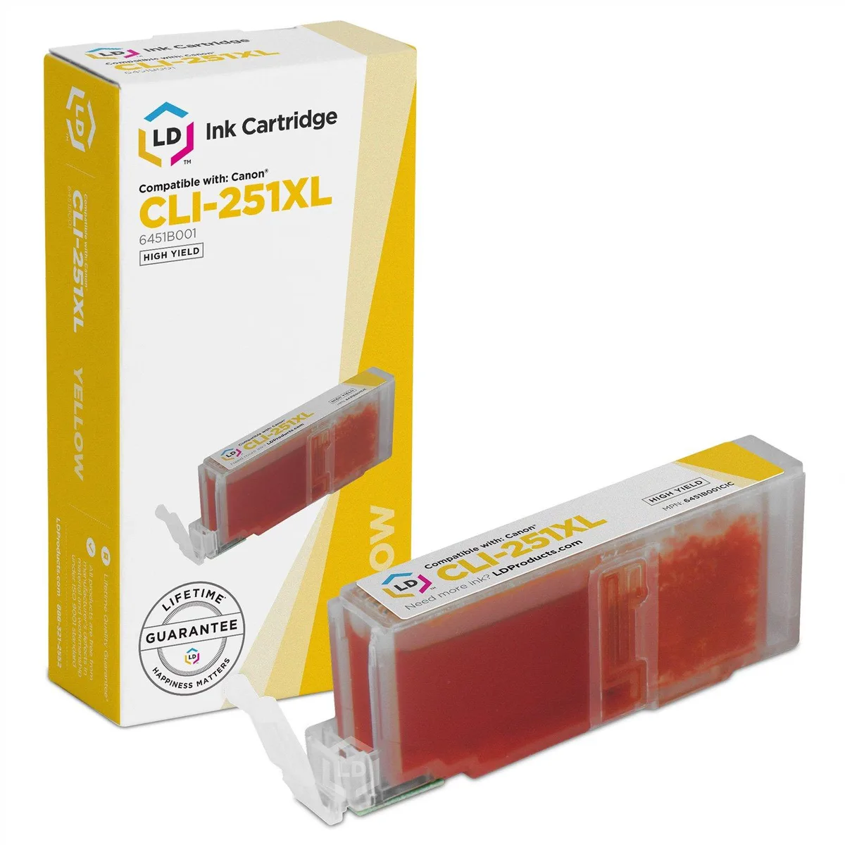 LD Products LD Products CLI-251XL Yellow High Yield Ink Cartridge 660 Pages — product photo