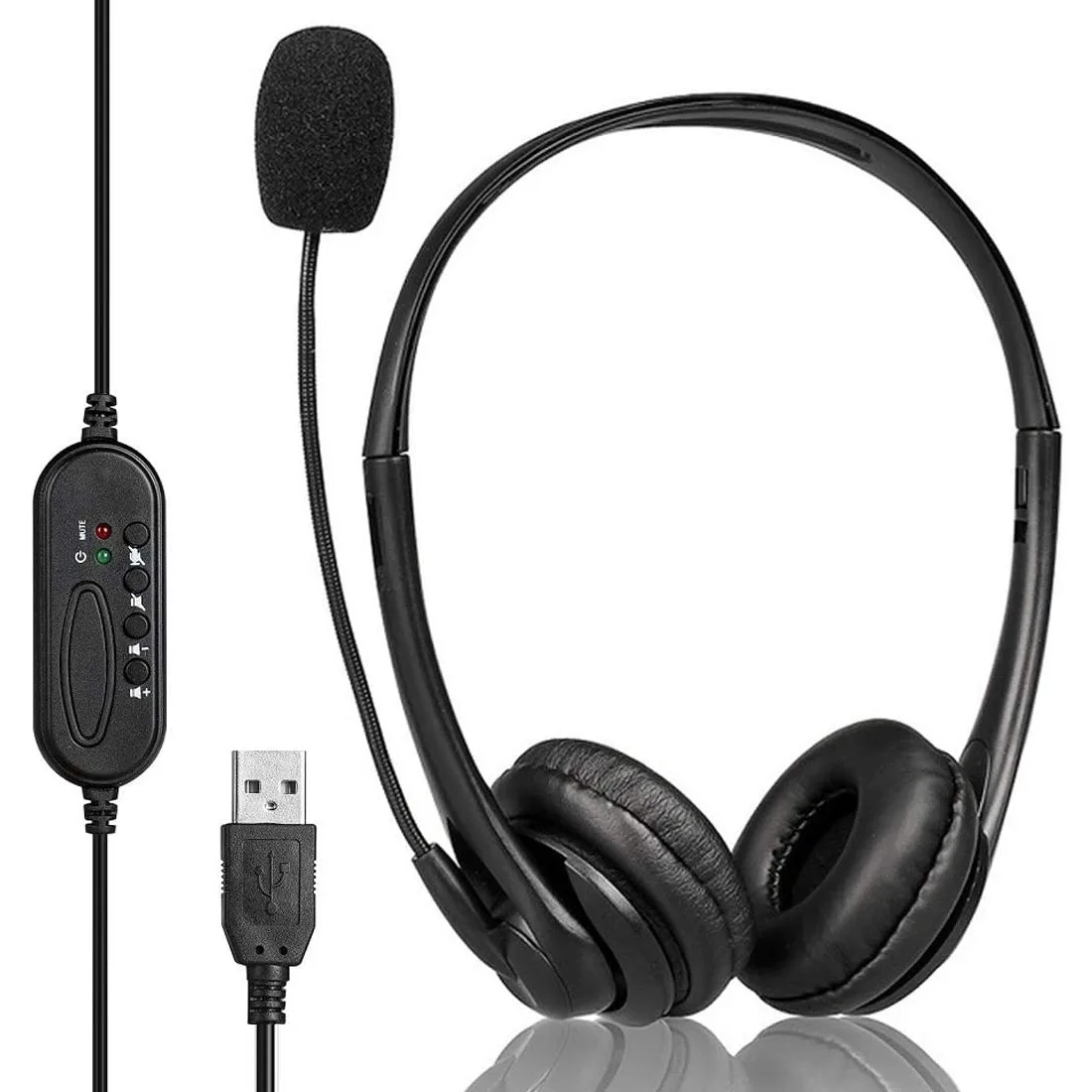 Megadream Megadream USB Headset Black 2.0m Cord 30mm Driver — product photo