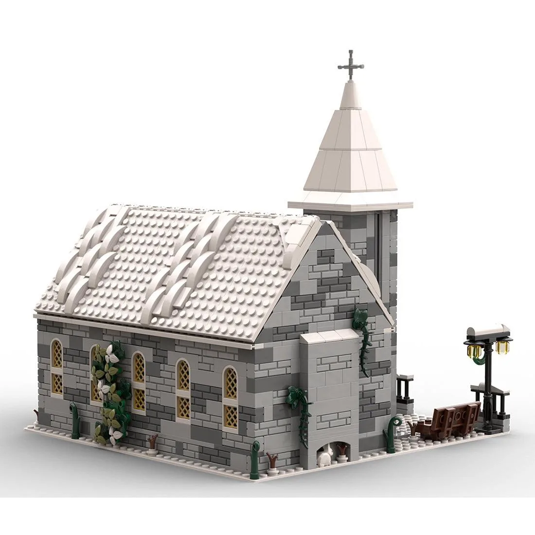 ZITIANYOUBUILD ZITIANYOUBUILD European Church Winter Scene Building Blocks Set 1335PCS MOC-199733 — product photo