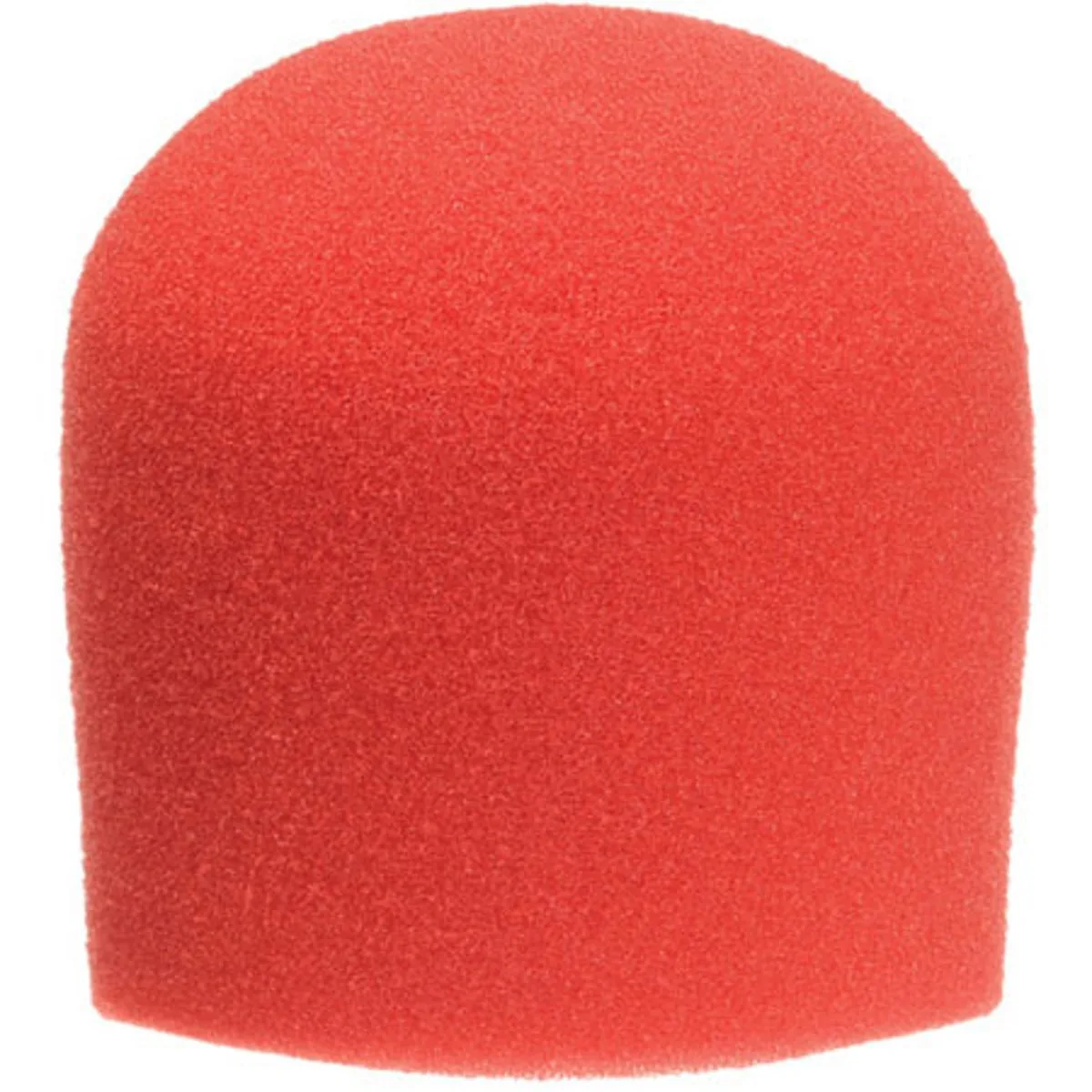 Red cylindrical foam windscreen 41 mm inside diameter 70 mm tall 60 mm wide