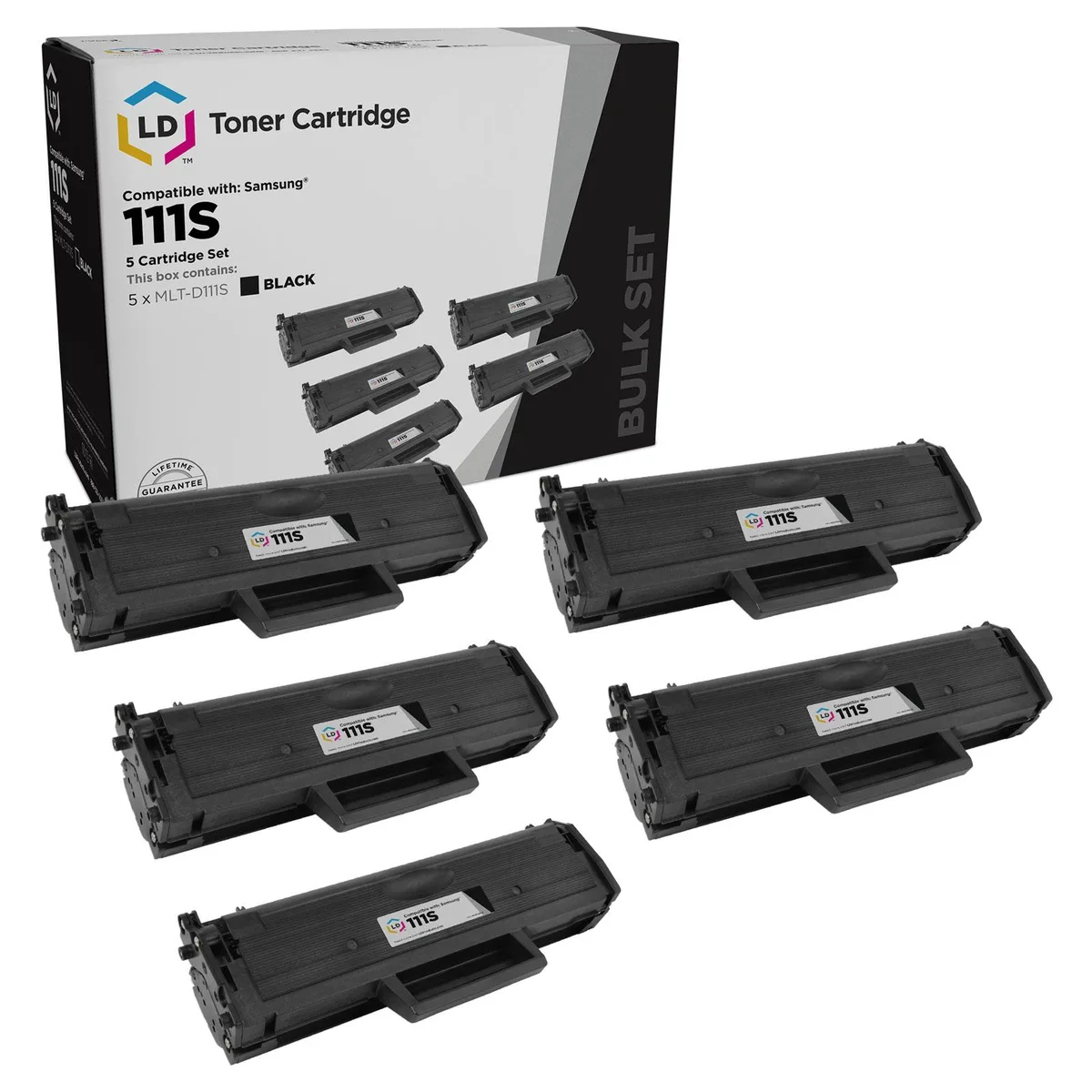 LD Products LD Products Compatible Toner Cartridge MLT-D111S Black 5-Pack — product photo