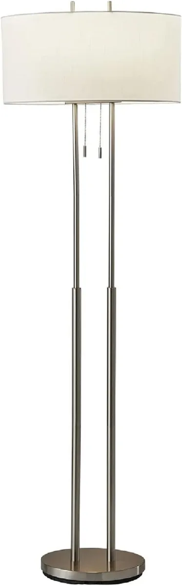 TUKO TUKO Duet 62" Floor Lamp Satin Steel Smart Outlet Compatible — product photo