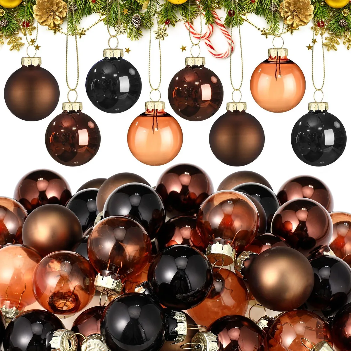  Rosewill Tioncy 32-piece glass ornament set multicolor — product photo