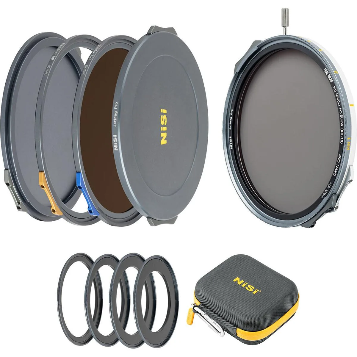 Nisi Nisi JetMag Pro 82MAG Variable ND Mist Kit with 67 72 77 82mm Adapters — product photo