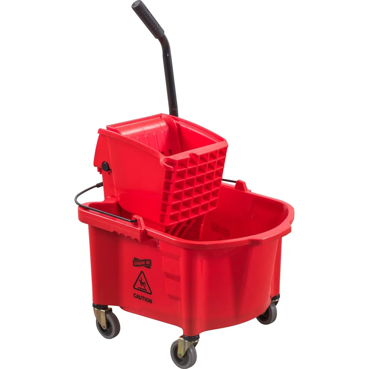 Genuine Joe Genuine Joe 18800 Mop Bucket/Wringer Combo 26qt Red — product photo