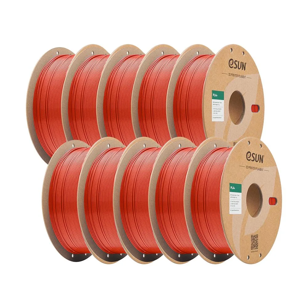 eSUN eSUN PLA+ Filament 1.75mm Red 10 Spool Pack 10KG — product photo