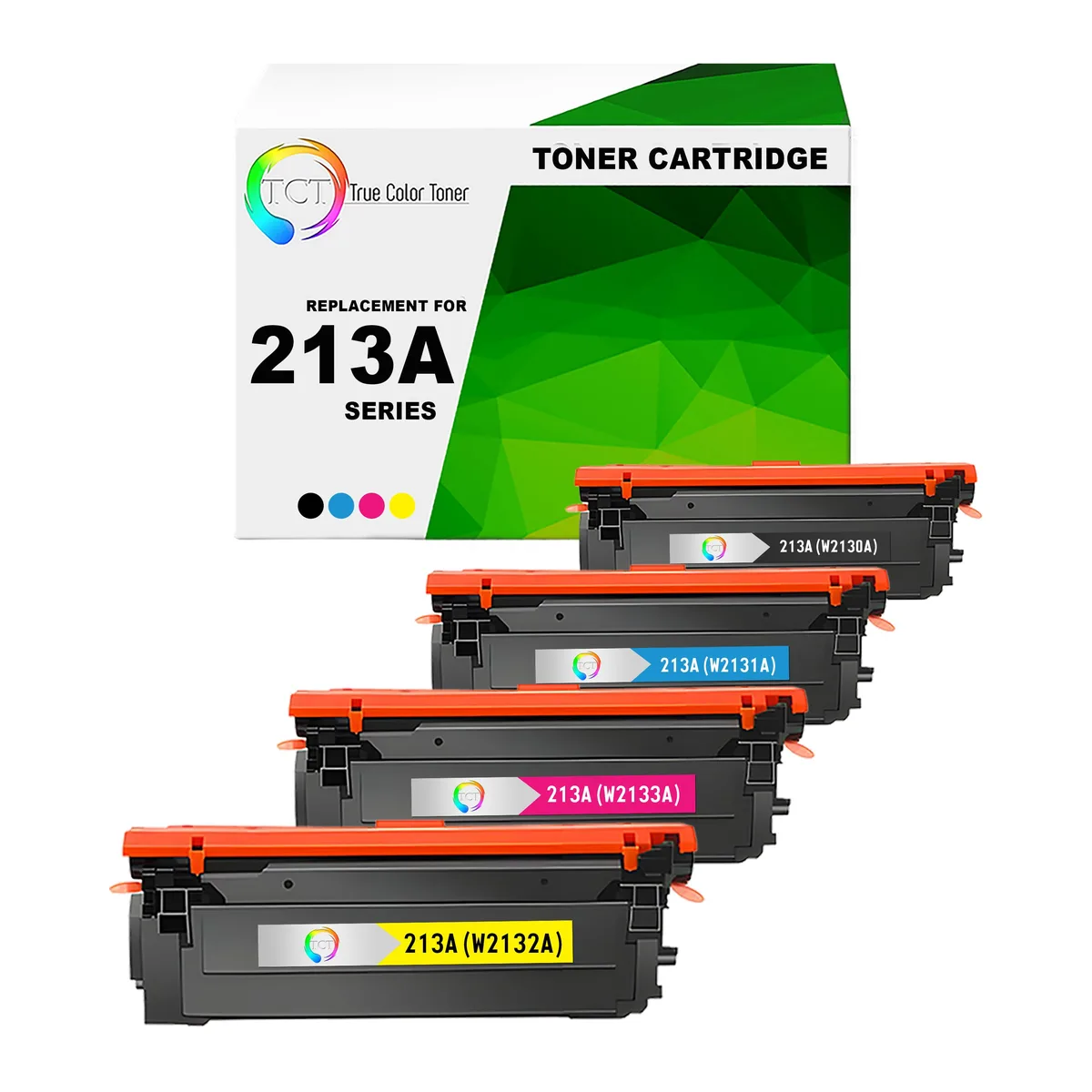 TCT TCT 213A toner cartridge 4 pack W2130A W2131A W2132A W2133A — product photo