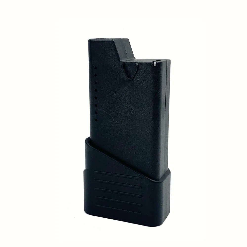Black electronic magazine for L17 laser simulator with indicator lights and USB charging