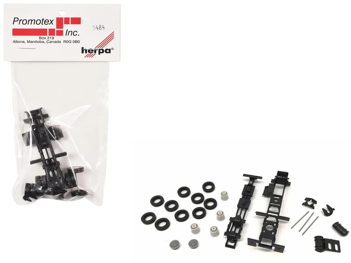 Promotex Promotex Short Chassis Kit for Kenworth, Peterbilt, GMC Cabs 1/87 HO Scale — product photo