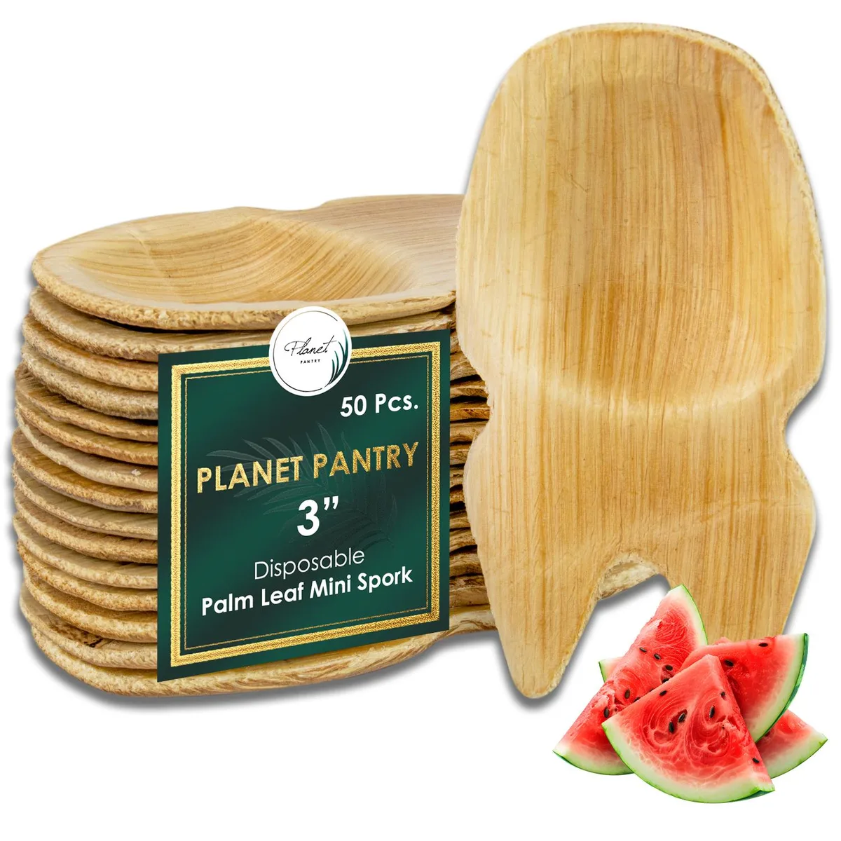 Planet Pantry Planet Pantry Disposable Palm Leaf Mini Spork 50 pcs Party Supply — product photo
