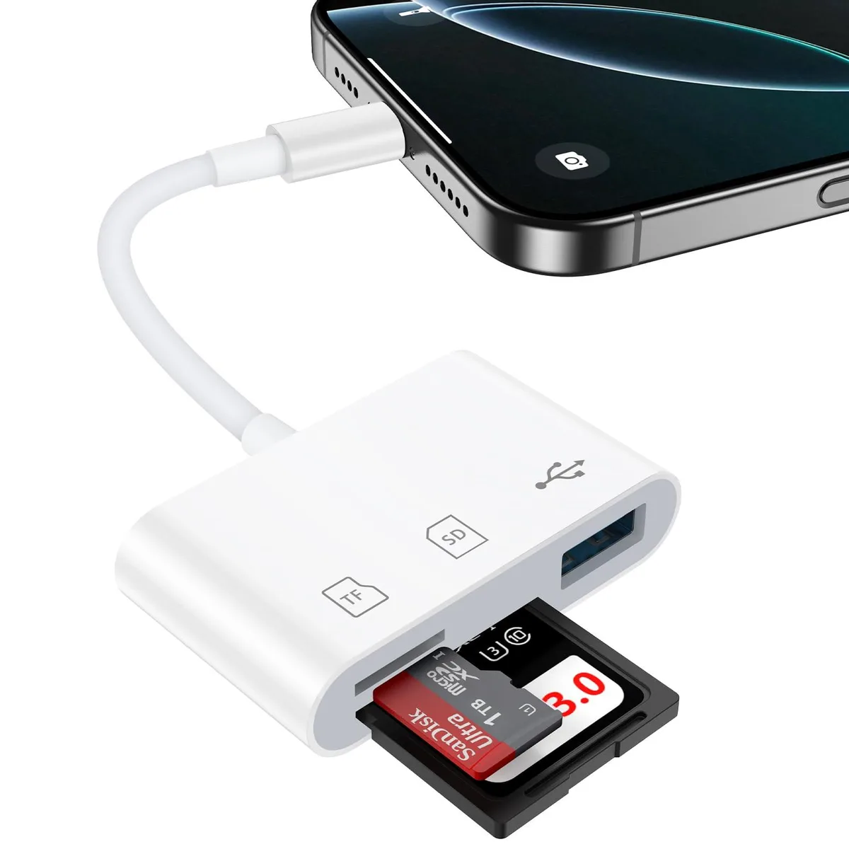  USB-C SD Card Reader Dual Slot 5Gbps 2TB — product photo