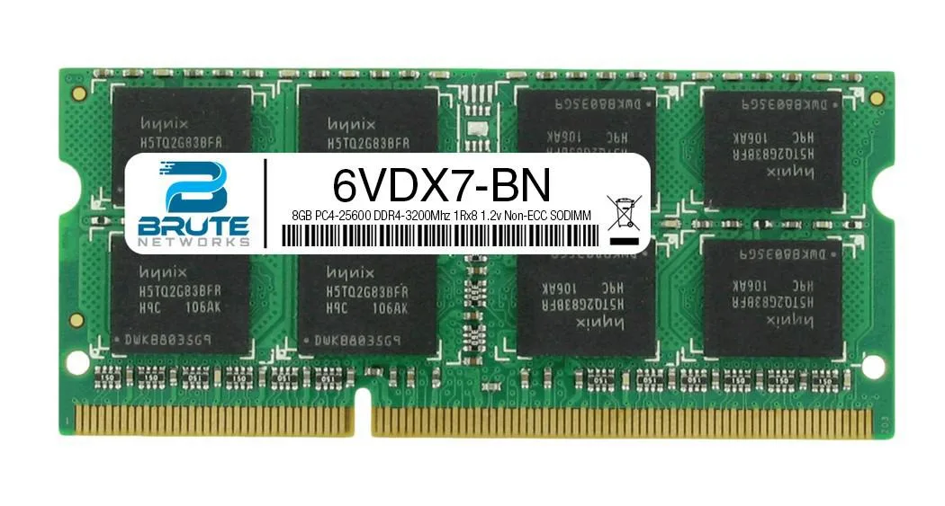 Brute Networks Brute Networks 8GB DDR4-3200 1Rx8 Non-ECC SODIMM — product photo