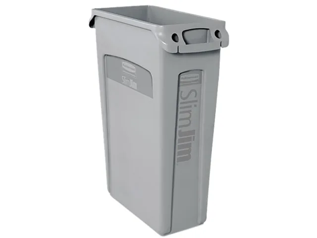 Rubbermaid Commercial Rubbermaid Commercial 354060GY 23 gal rectangular waste receptacle, Gray — product photo