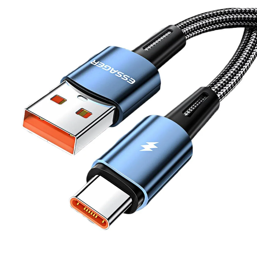 LUOM LUOM Essager CGA120W USB-A to USB-C Cable 120W 6A 3.3ft Blue — product photo