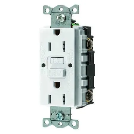 Hubbell Incorporated Hubbell Incorporated GFR15W GFCI Receptacle 15A 125V White — product photo