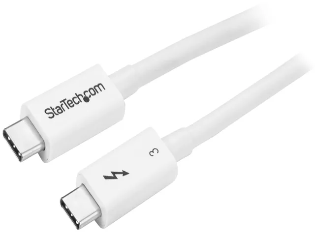 STARTECH STARTECH TBLT34MM50CW 0.5m Thunderbolt 3 USB cable 40Gbps 100W White — product photo