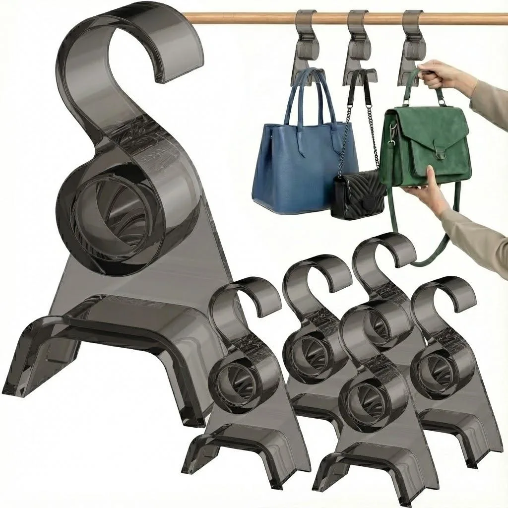 Vandue Corporation Vandue Corporation OnDisplay LuxeArch Wide Arch Acrylic Handbag Hanger Black 6 70 lbs 1.7000 kg — product photo