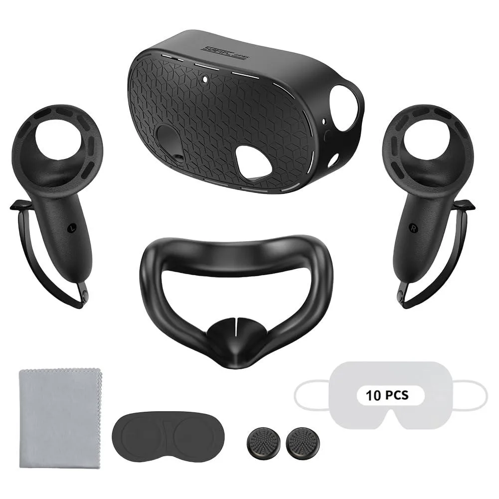 BONAEVER BONAEVER 7-in-1 Silicone Cover Set for Meta Quest 3S (Black) — product photo