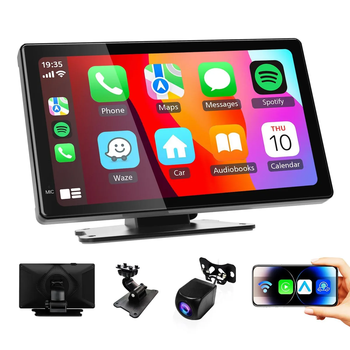  BOSS AUDIO Portable Car Stereo 7 inch CarPlay Android Auto — product photo