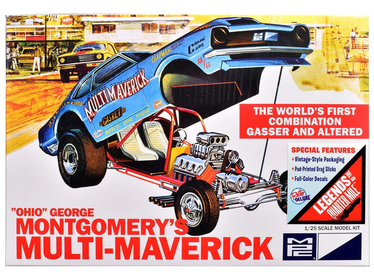 Mpc Mpc "Ohio" George Montgomery Multi Maverick Funny Car 1/25 Scale Kit 105 Parts — product photo