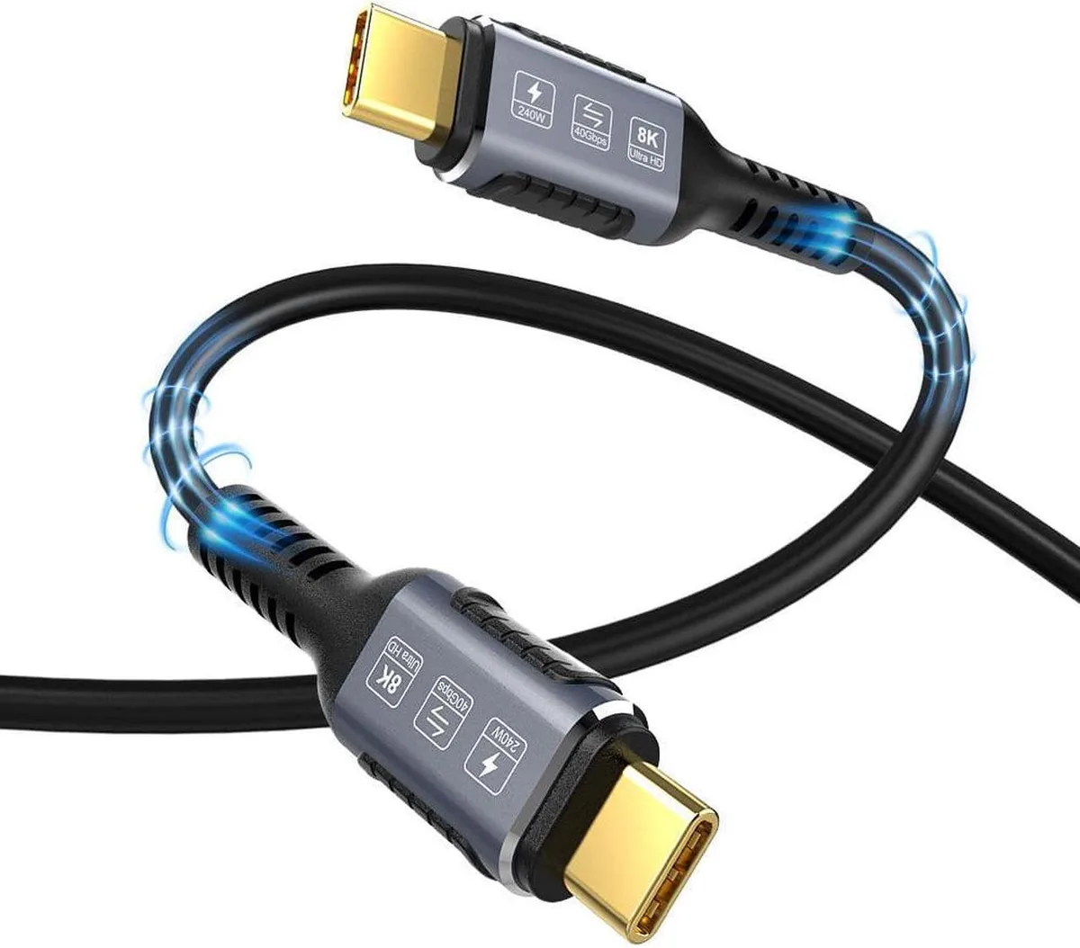 Aomoproing Aomoproing USB 4.0 Type C to C 240W 40Gbps 5FT cable — product photo