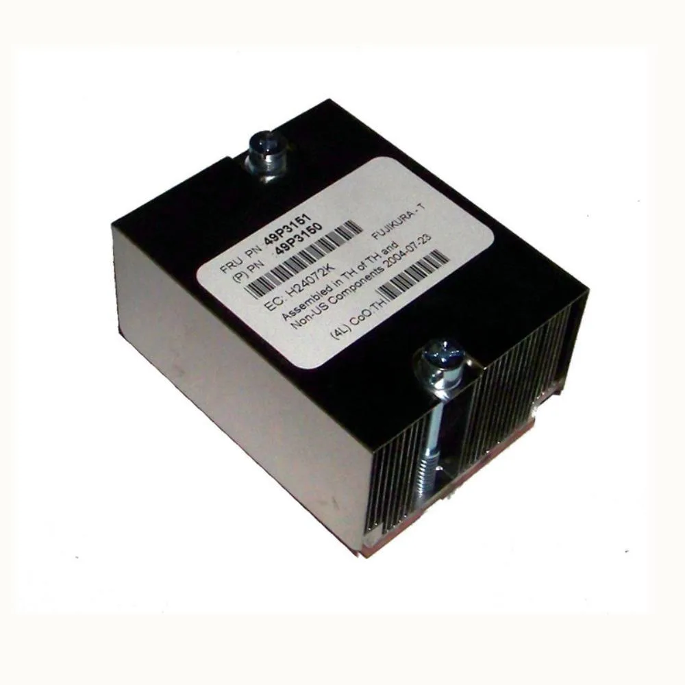 Metal CPU heatsink with finned block and mounting bracket