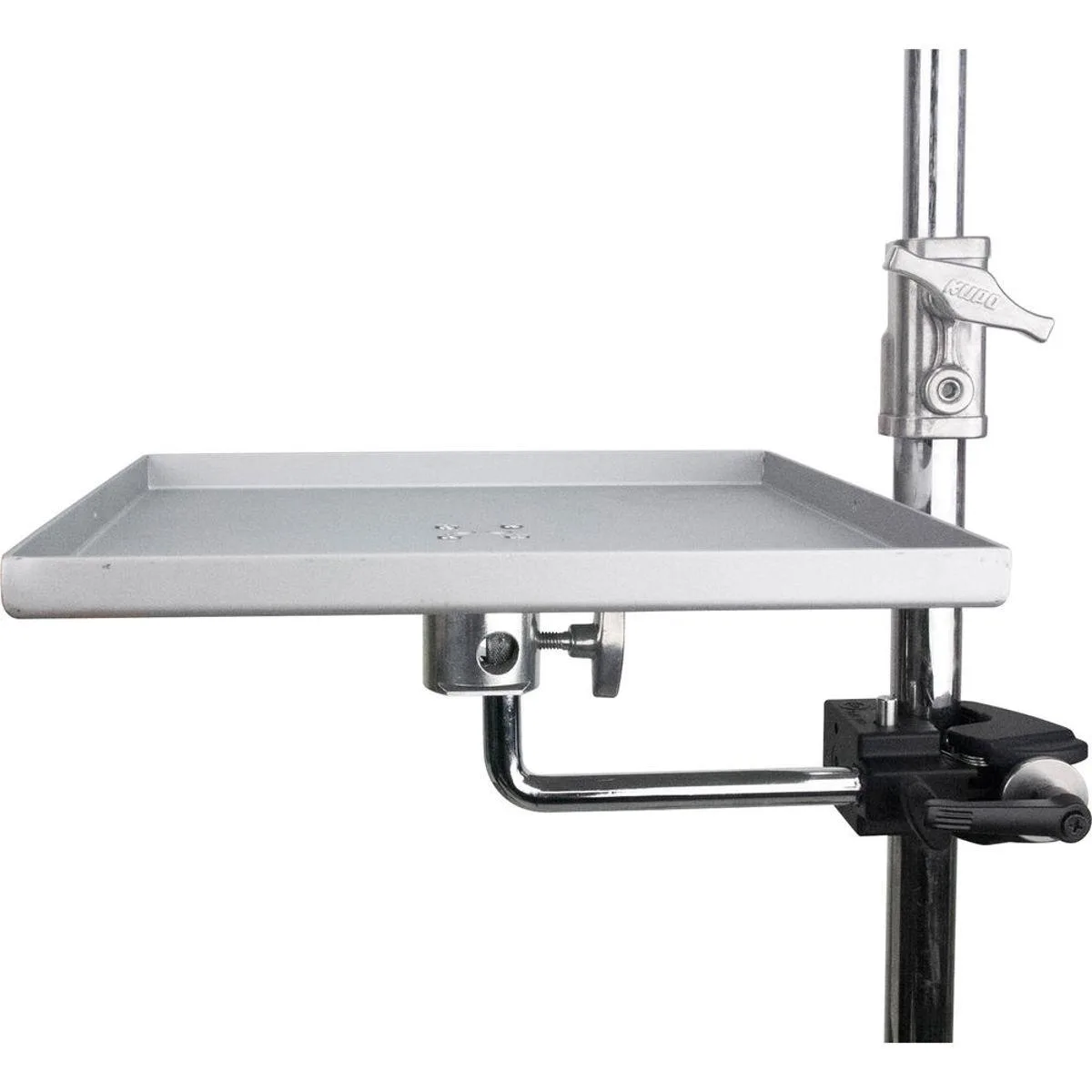 Aluminium tray with 5/8" receiver and 1/4"-20 3/8"-16 threads