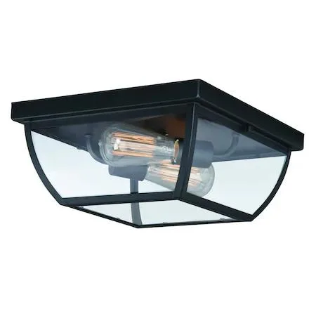 Vaxcel 212 Granville 13 inch outdoor flush mount in oil burnished bronze finish