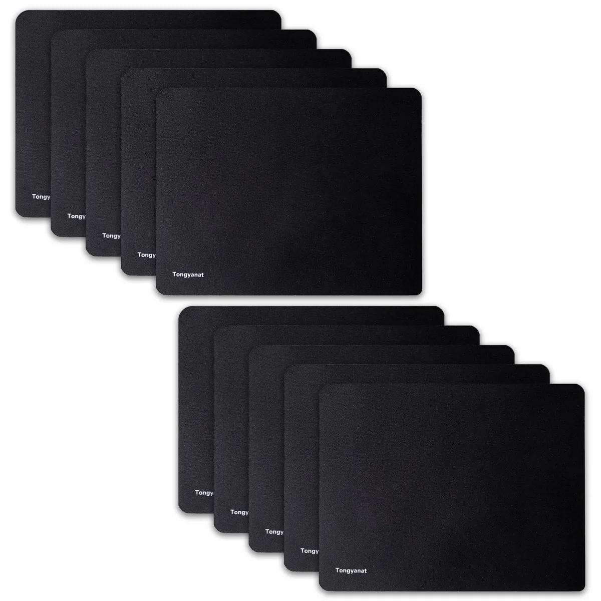  Tongyanat 10 Pack Mouse Pad 9.0 x 7.0 in Black — product photo