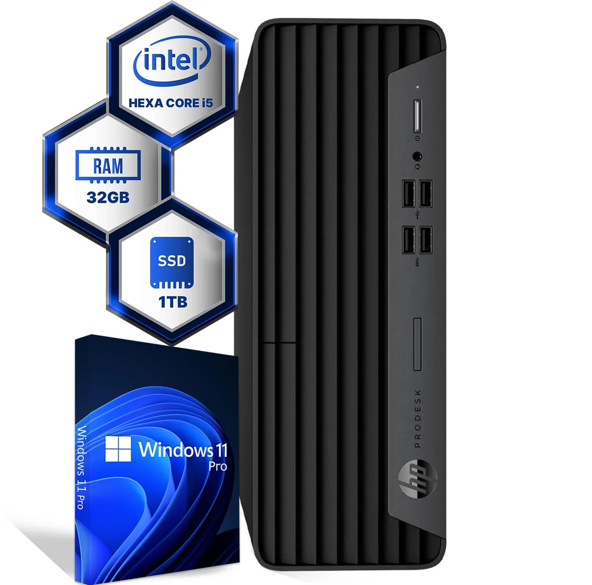 HP HP ProDesk 600 G6 SFF Desktop PC Intel Core i5-10500 32GB DDR4 1TB NVMe Windows 11 Pro — product photo