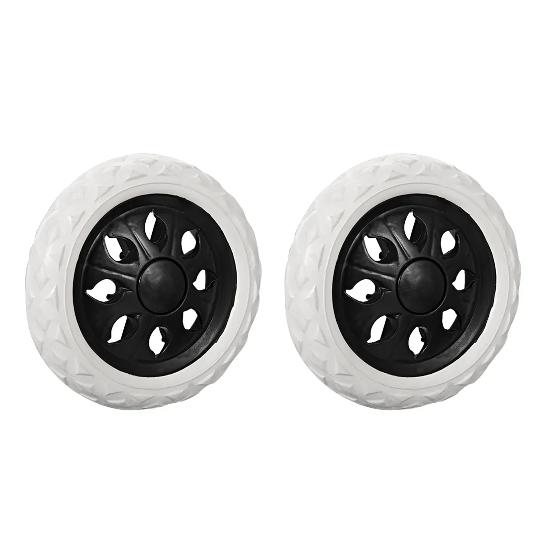Unique-Bargains Unique-Bargains Shopping Cart Wheels 2pcs 6.5 Inch Black — product photo