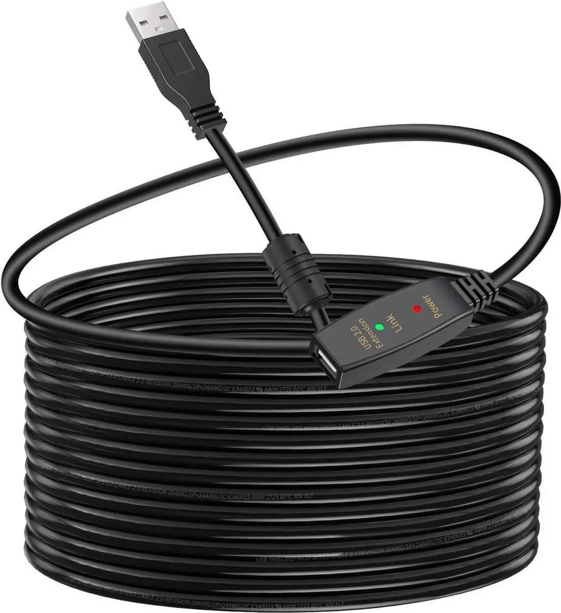 Vszerda Vszerda USB 3.0 Extension Cable 50 ft Male to Female with Power Adapter — product photo