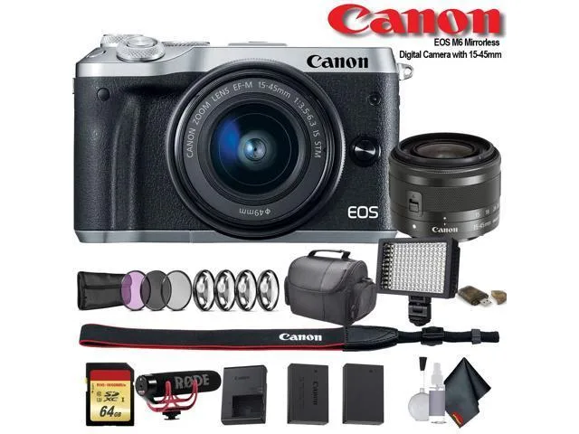 Canon International Canon International EOS M6 Mirrorless Camera with 15-45mm Lens, Advanced Bundle — product photo