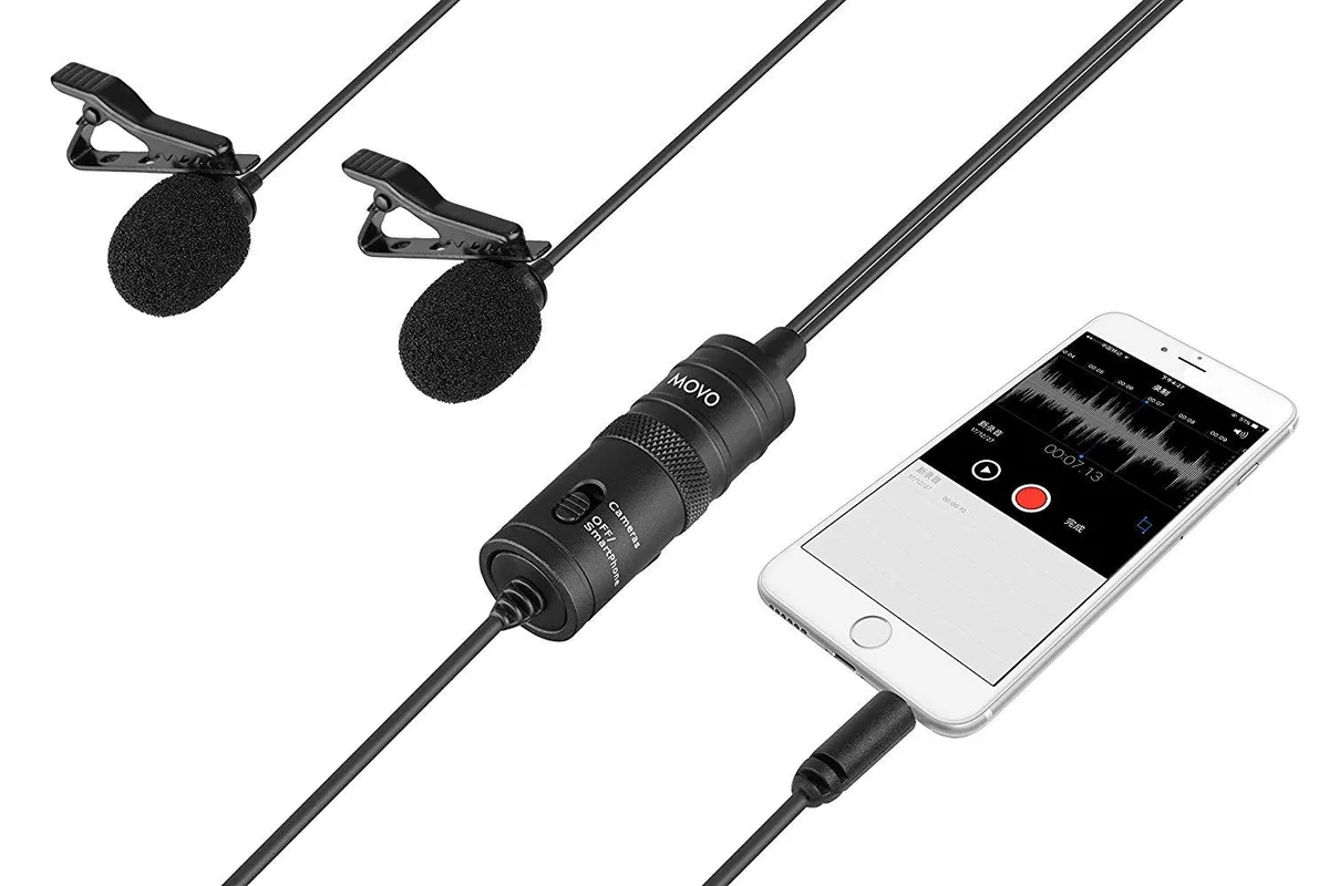 Movo Movo LV2 Double Lavalier Microphone camera accessory — product photo
