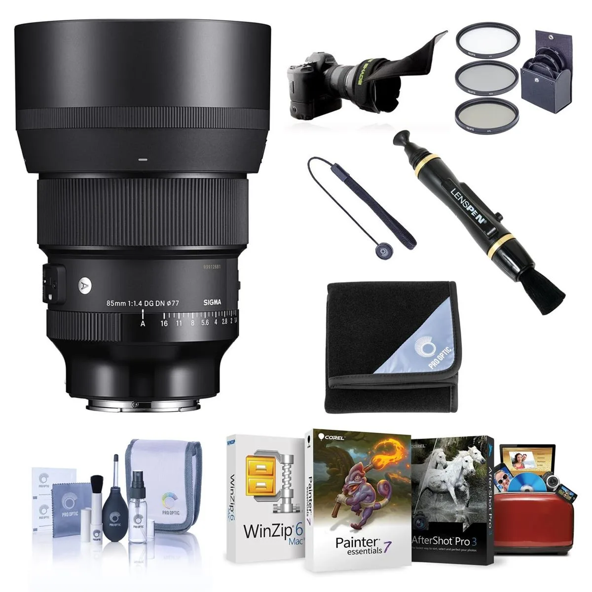 SIGMA SIGMA 85mm f/1.4 DG DN ART Lens for Sony E with 77mm Filter Kit — product photo
