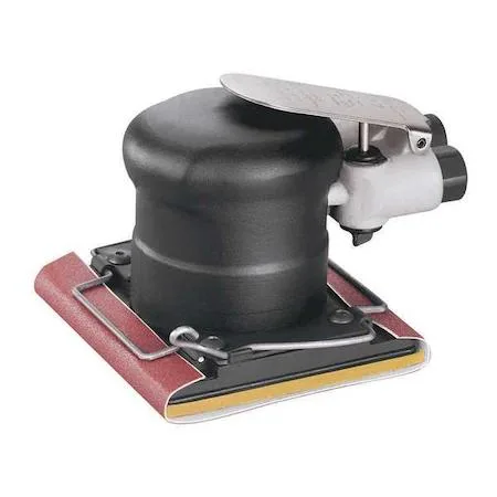 Dynabrade 57920 pneumatic orbital finishing sander, non-vacuum, palm grip, compact silver body