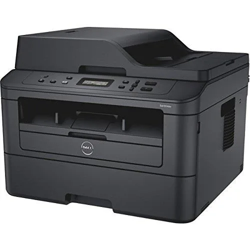White rectangular monochrome laser multifunction printer with flatbed scanner lid