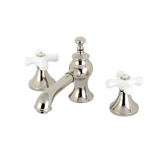 KINGSTON BRASS KINGSTON BRASS KC7066PX 8 in. Widespread Bath Faucet, Polished Nickel — product photo
