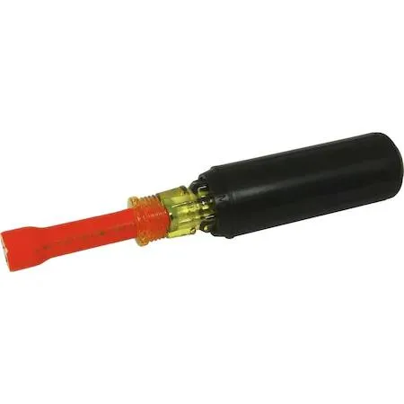 Gray Tools 11 mm insulated nut driver with orange and yellow cushioned handle