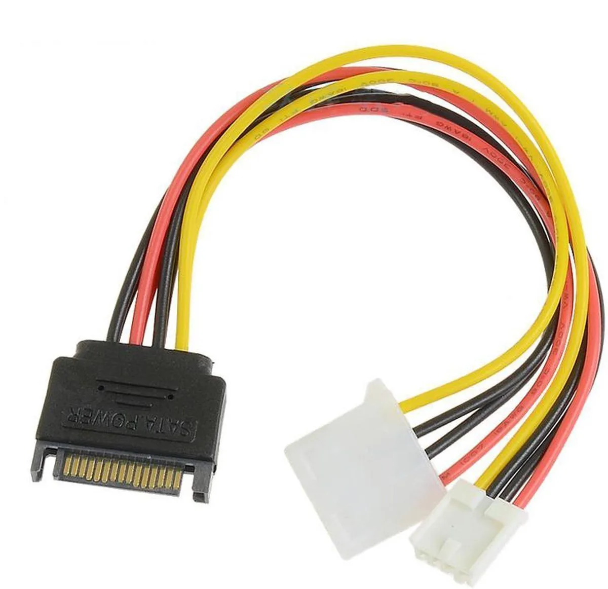 Vszerda Vszerda SATA to Molex LP4 &amp; SP4 Y cable 8 inches — product photo