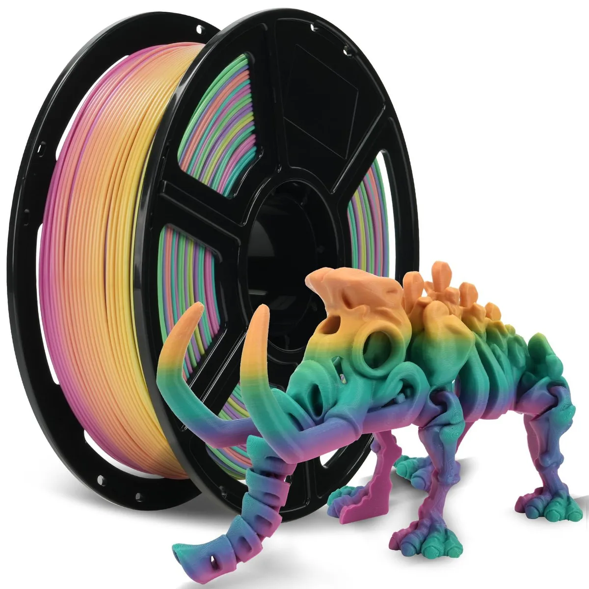 Multicolour PLA filament spool, 1.75 mm, 1 kg, glossy finish