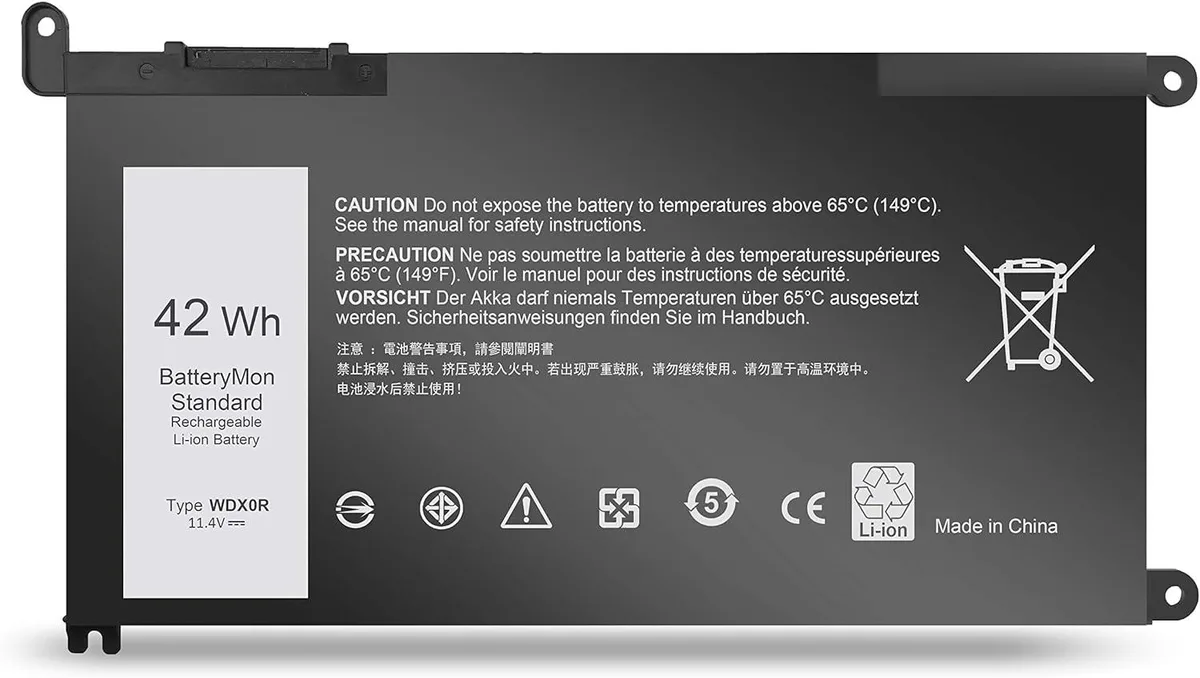 NShi NShi laptop battery 42Wh 11.4V for Dell Inspiron 13 14 15 17 series — product photo