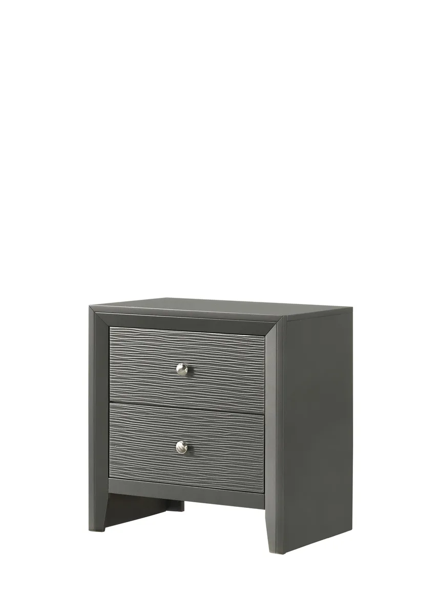 tuphen tuphen 2-Drawer Nightstand Gun Metal Gray 22.3" x 16.5" x 23.7"H — product photo